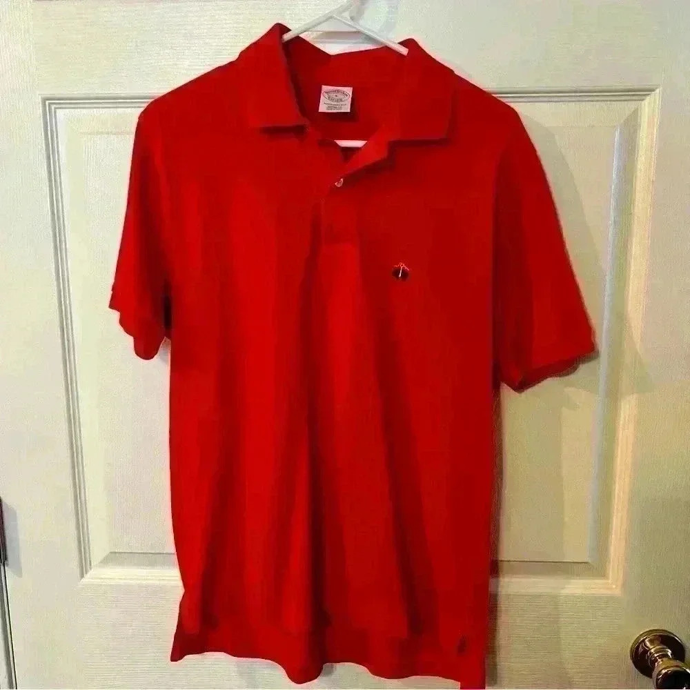Brooks Brothers Performance Polo Size Small Color Pinkish Orange Red